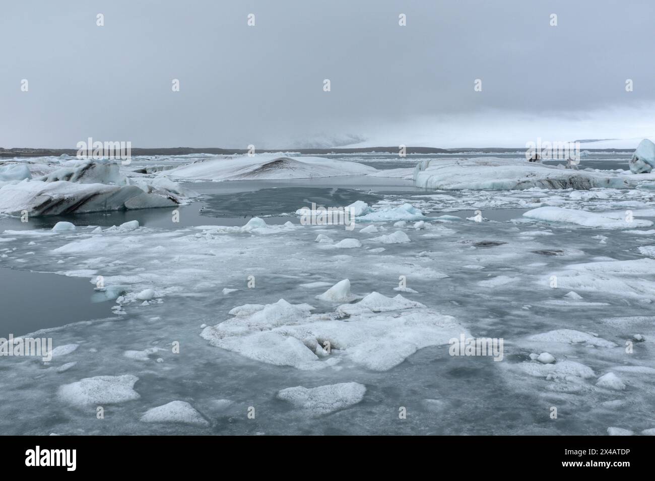 Jokulsarlon laguna glaciale, Islanda Foto Stock