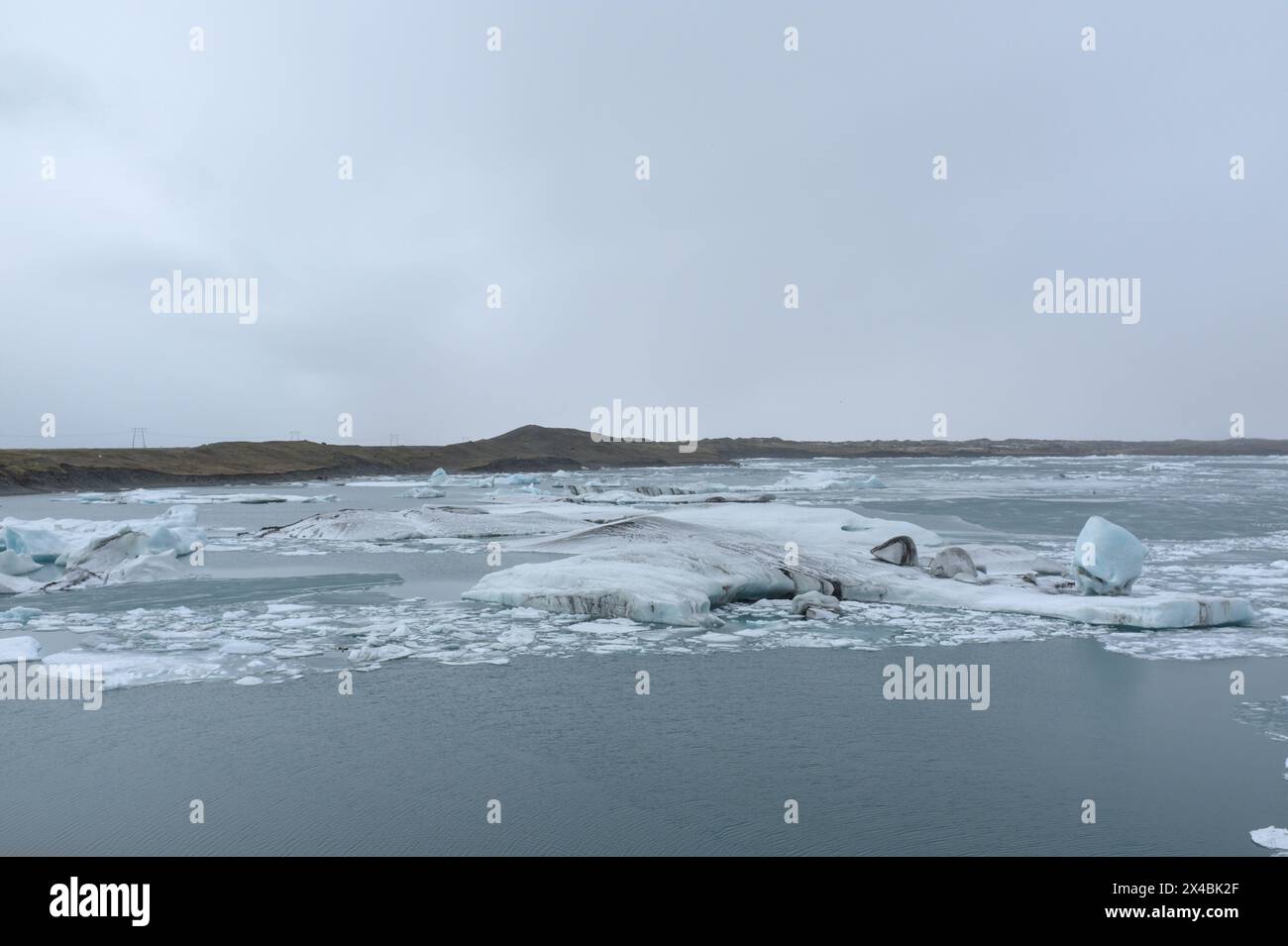 Jokulsarlon laguna glaciale, Islanda Foto Stock