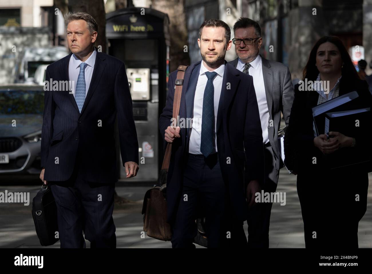Hugh Flemington, ex capo legale di Post Office Limited, che arriva alla Post Office Inquiry, Aldwych House, Londra, Regno Unito Foto Stock
