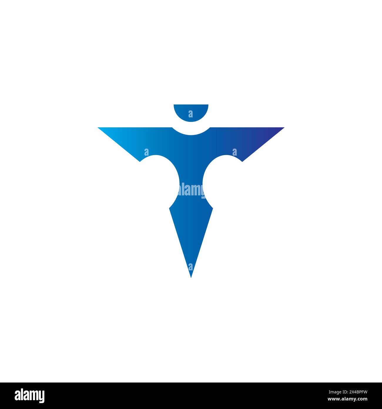 T People Logo. Logo iniziale lettera T. Illustrazione Vettoriale