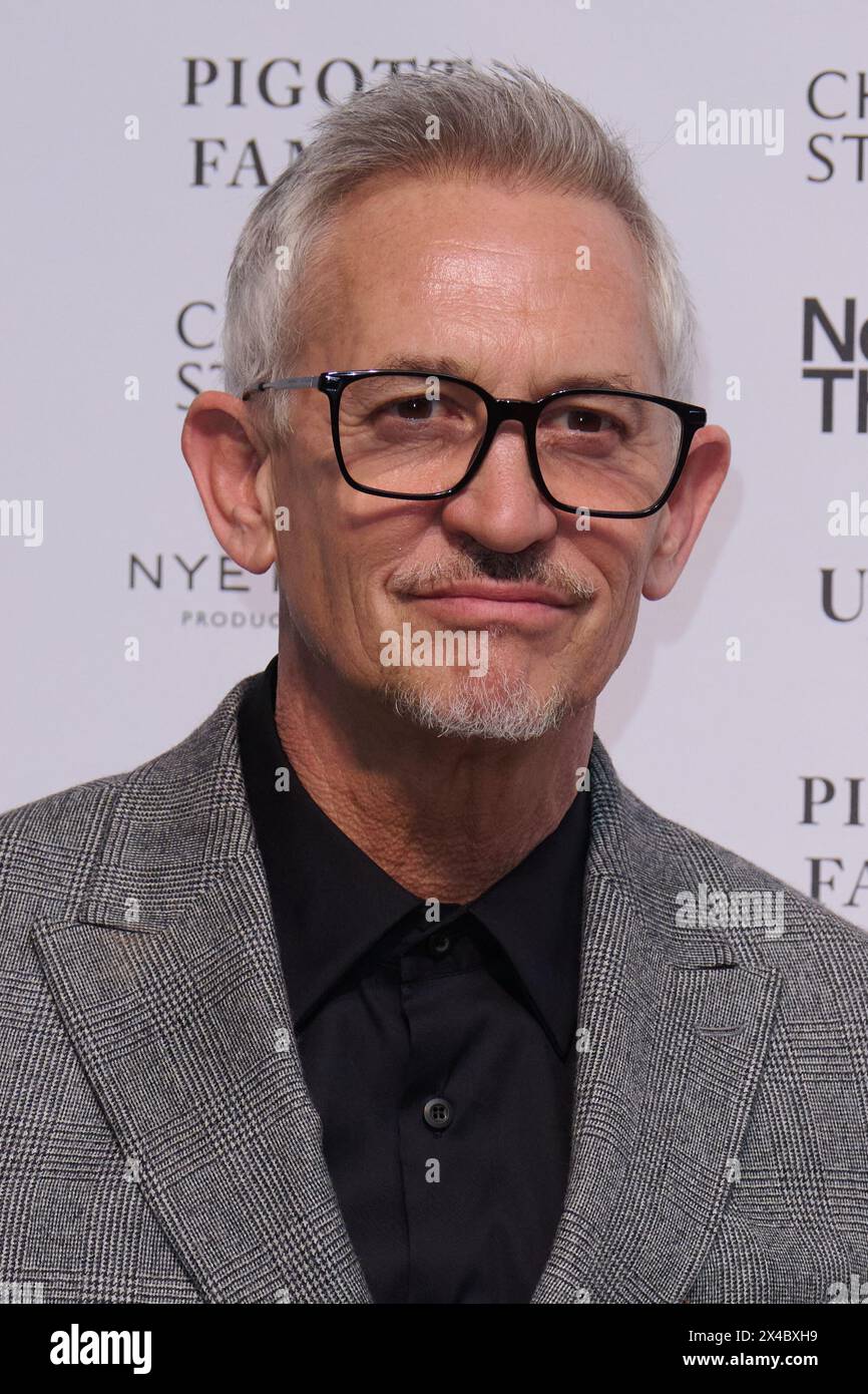 Londra, Regno Unito . 1° maggio 2024 . Gary Lineker nella foto al National Theatre: Up Next Gala tenutasi al National Theatre Southbank. Crediti: Alan D West/Alamy Live News Foto Stock