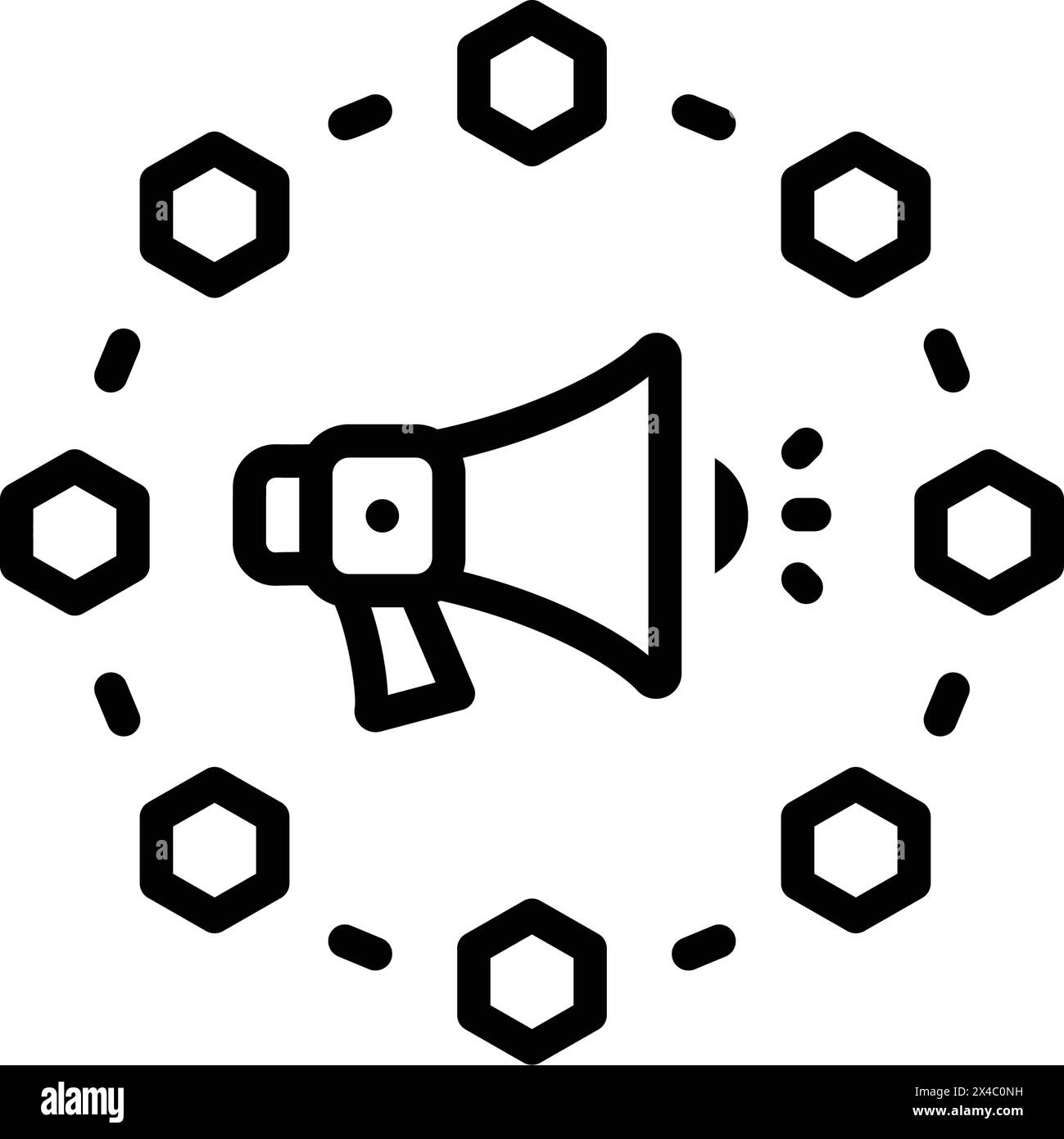 Icona per il marketing virale, virale Illustrazione Vettoriale