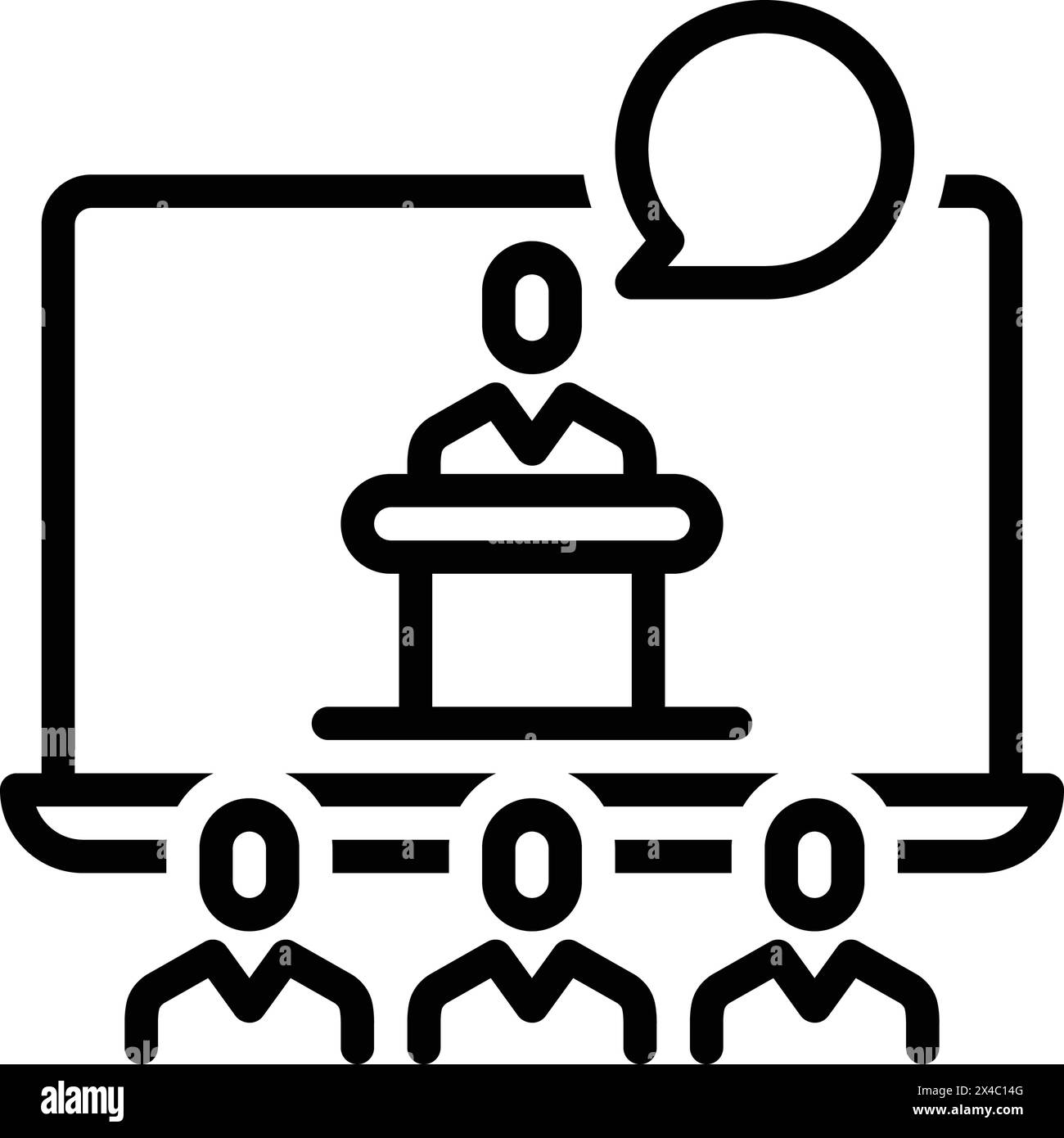 Icona per webinar, online Illustrazione Vettoriale