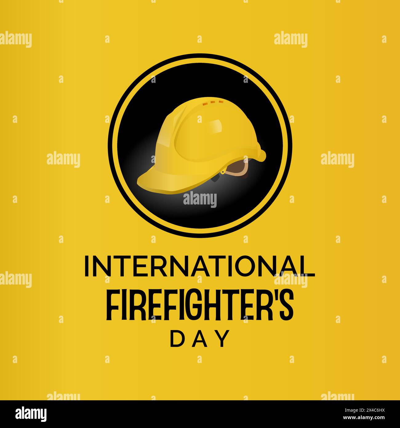 Illustrazione vettoriale di lavoro sicura e sana giornata internazionale dei vigili del fuoco. Modello vettoriale di consapevolezza di emergenza per banner, scheda, sfondo. Illustrazione Vettoriale