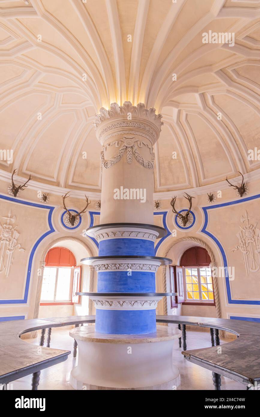 Portogallo, Sintra. Vista interna del Parco e del Palazzo Nazionale di pena, patrimonio dell'umanità dell'UNESCO. (Solo per uso editoriale) Foto Stock