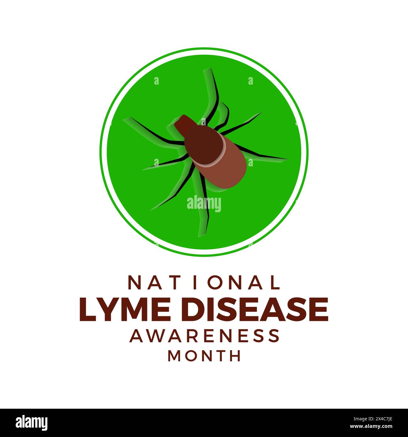Nazionale Lyme malattia consapevolezza mese salute consapevolezza vettore illustrazione. Modello vettoriale di prevenzione delle malattie per banner, scheda, sfondo. Illustrazione Vettoriale