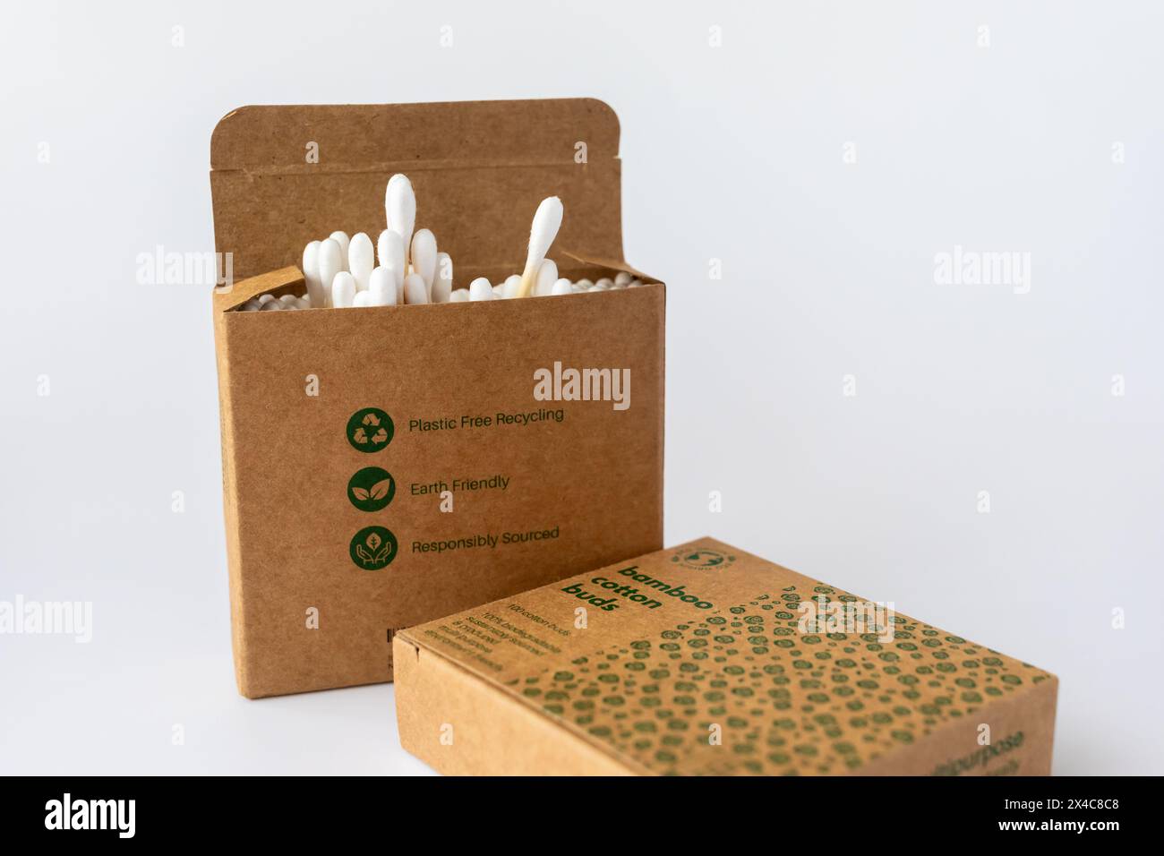 Bamboo di cotone ecologico senza plastica Foto Stock