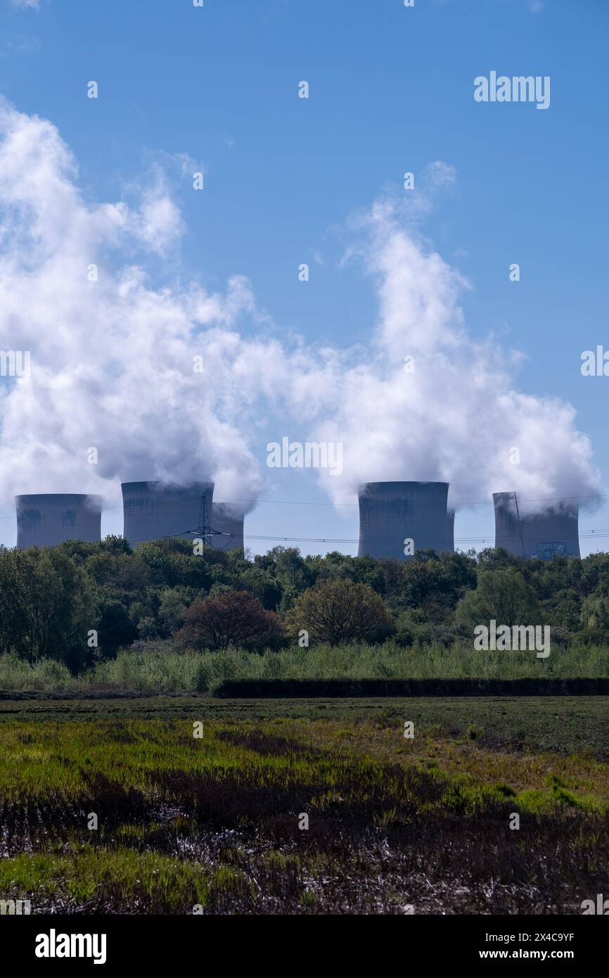 "Drax Power Station, North Yorkshire, Inghilterra- aprile 30il 2024: Drax Power Station" Foto Stock