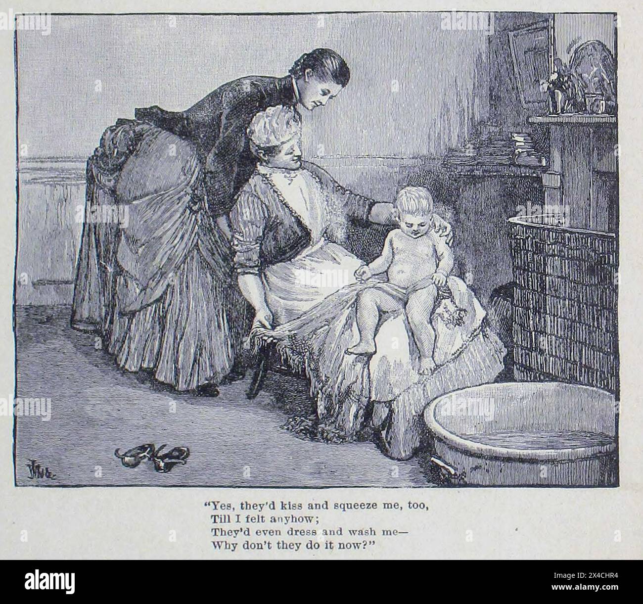 Sì, mi bacerebbero e spremerebbero anche, finché non mi sentivo in ogni caso; mi vestivano e mi lavavano perché non lo fanno ora? Da Golden Links in the Chain That Connecting Mother, Home and Heaven a cura di Mrs. J. P. Newman; [Angeline Ensign Newman] Foto Stock