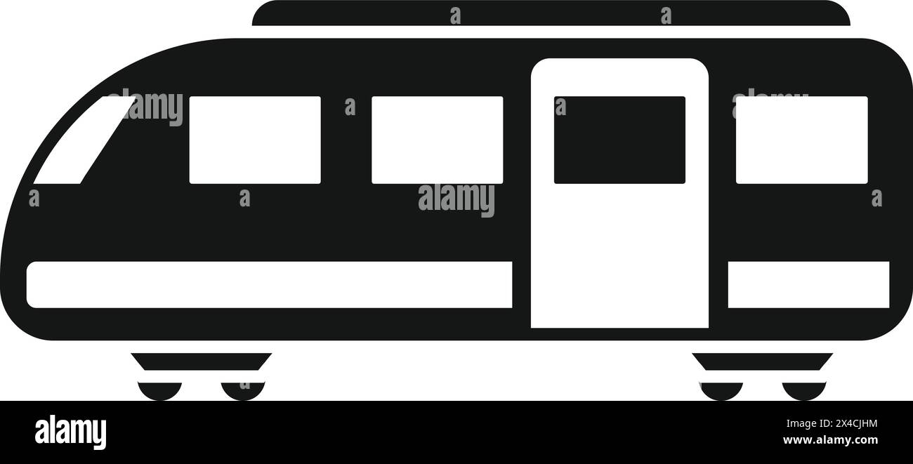 Icona treno di trasporto rapido vettore semplice. Stazione pubblica. Design moderno Illustrazione Vettoriale