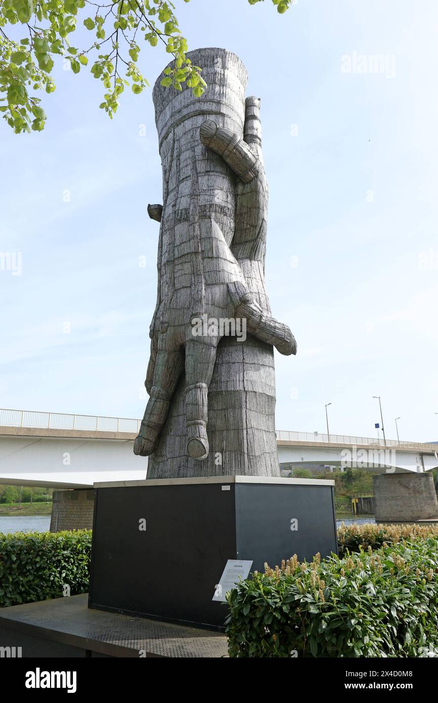 SCHENGEN, Lussemburgo, Lussemburgo, UNITATIS MONUMENT, veduta, Visualizza Foto Stock