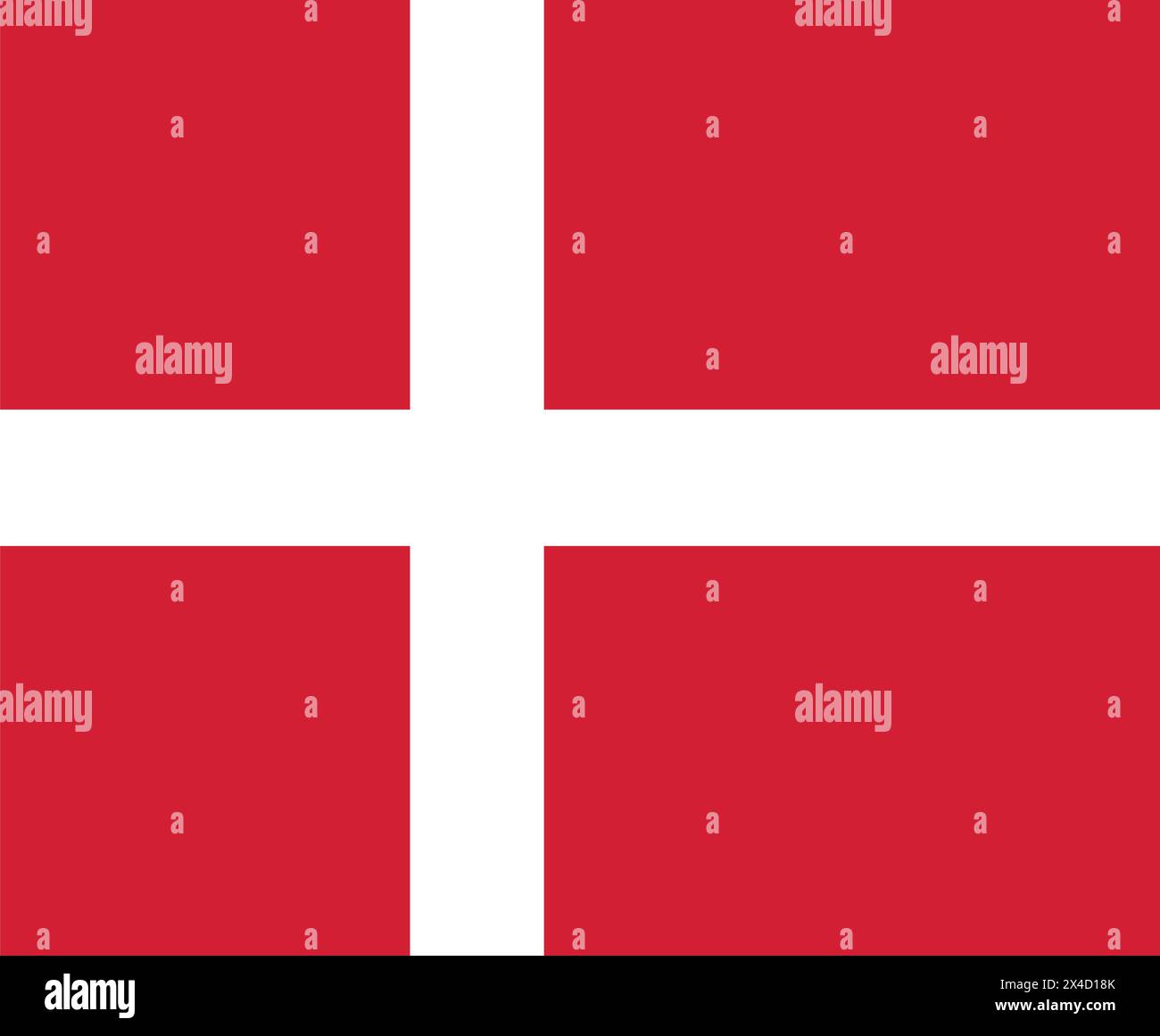 Bandiera nazionale della Danimarca, segno della Danimarca, bandiera della Danimarca Illustrazione Vettoriale