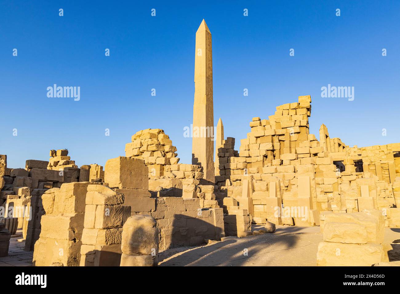 Karnak, Luxor, Egitto. Obelisco della Regina Hatshepsut al complesso del Tempio di Karnak. Foto Stock