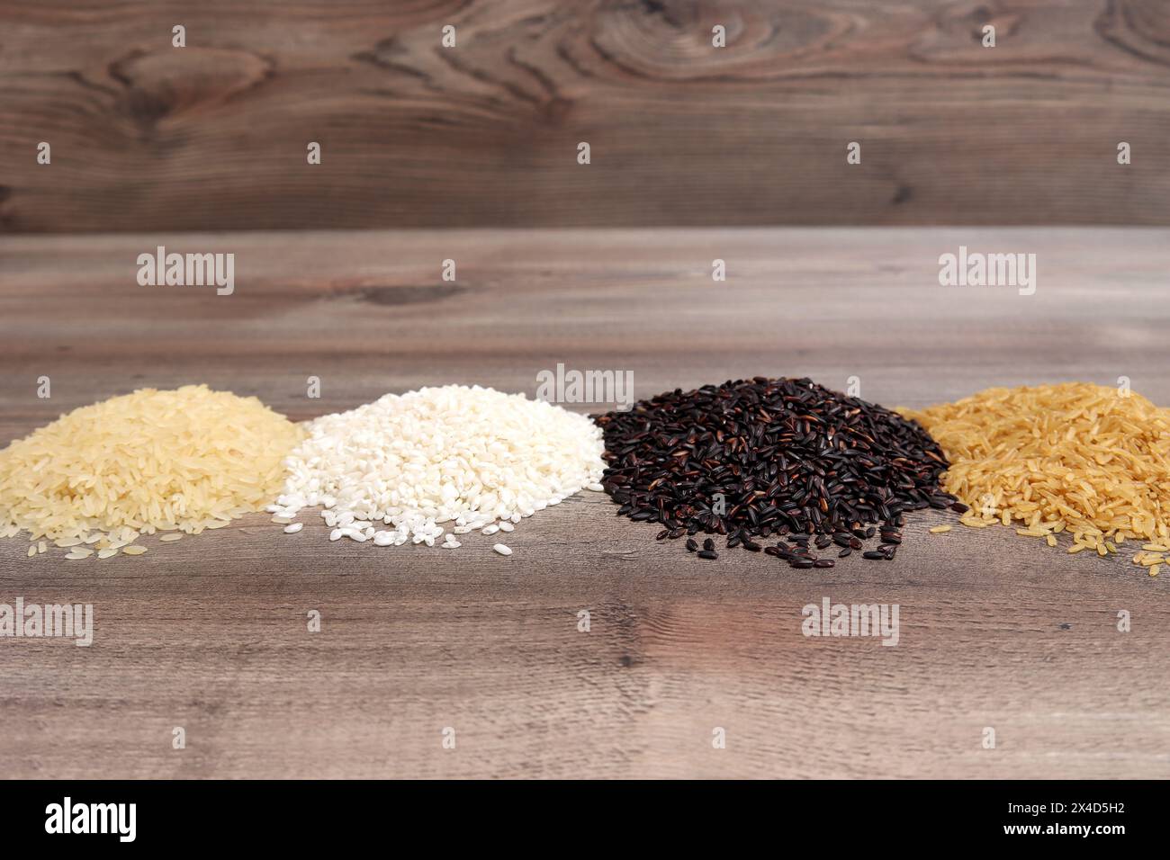 Diversi tipi di riso Foto Stock