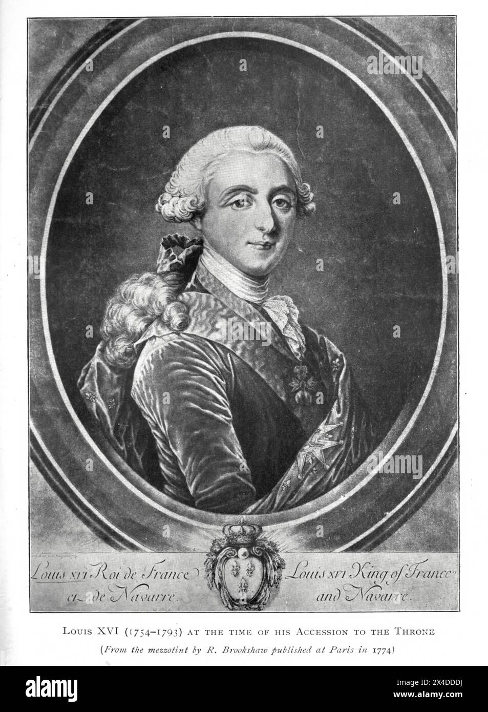 Luigi XVI (1754-1793) al momento della sua adesione al Trono da ' la rivoluzione francese dall'età di Luigi 14 alla venuta di Napoleone' di Wheeler, Harold Felix Baker, pubblicato nel 1913 Foto Stock