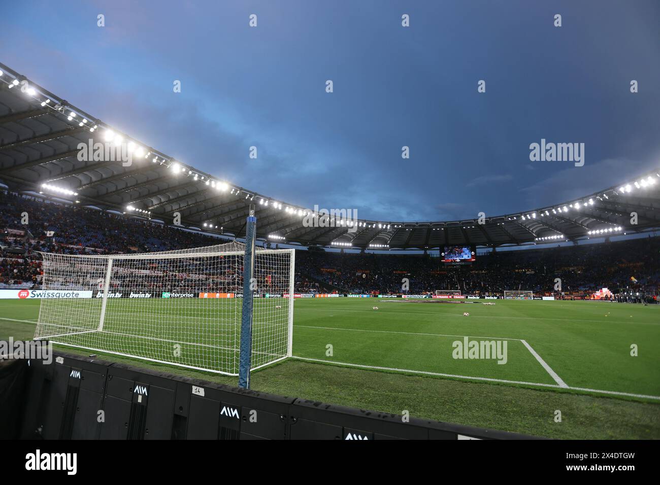 Roma, Italia. 2 maggio 2024. Roma, Italia 2.05.2024: UEFA Europa League 2023-2024, semifinale tappa 1, partita di calcio tra AS Roma e Bayer 04 Leverkusen Fussball allo Stadio Olimpico di Roma. Credito: Agenzia fotografica indipendente/Alamy Live News Foto Stock