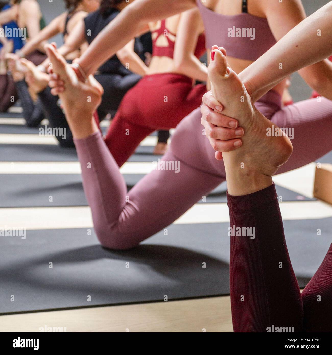 Lisbona, Portogallo. Studio di yoga. Foto Stock