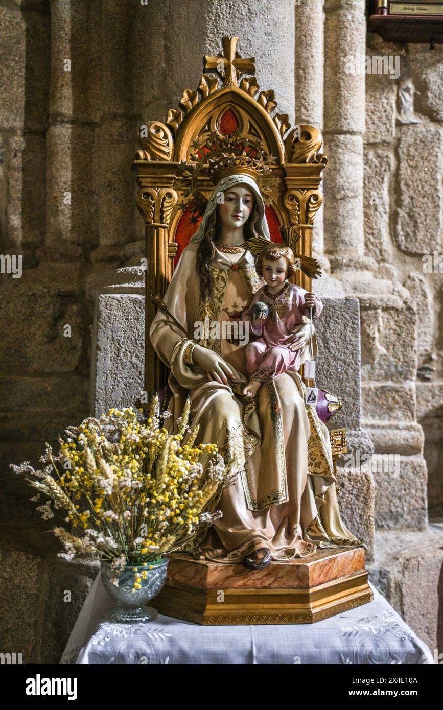 Spagna, Galizia, Sarria. Monastero della Maddalena, risalente al XII secolo Foto Stock