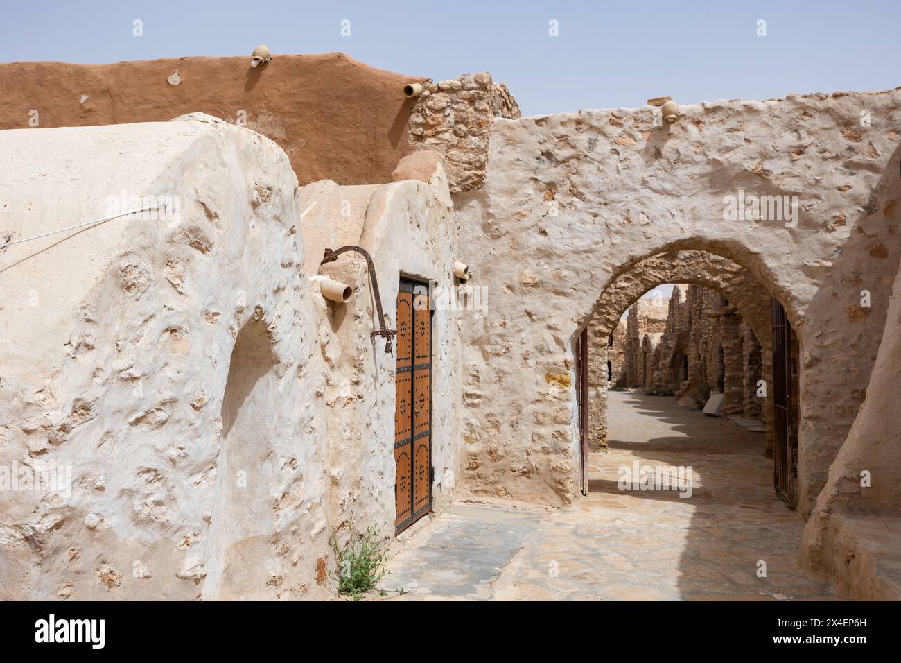 Ksar Hadada - un villaggio nel sud-est della Tunisia Foto Stock