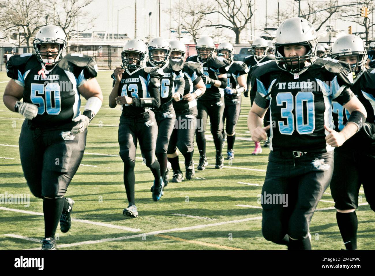 Brooklyn, New York. Apertura della stagione per la squadra di calcio professionistica femminile. (Solo per uso editoriale) Foto Stock