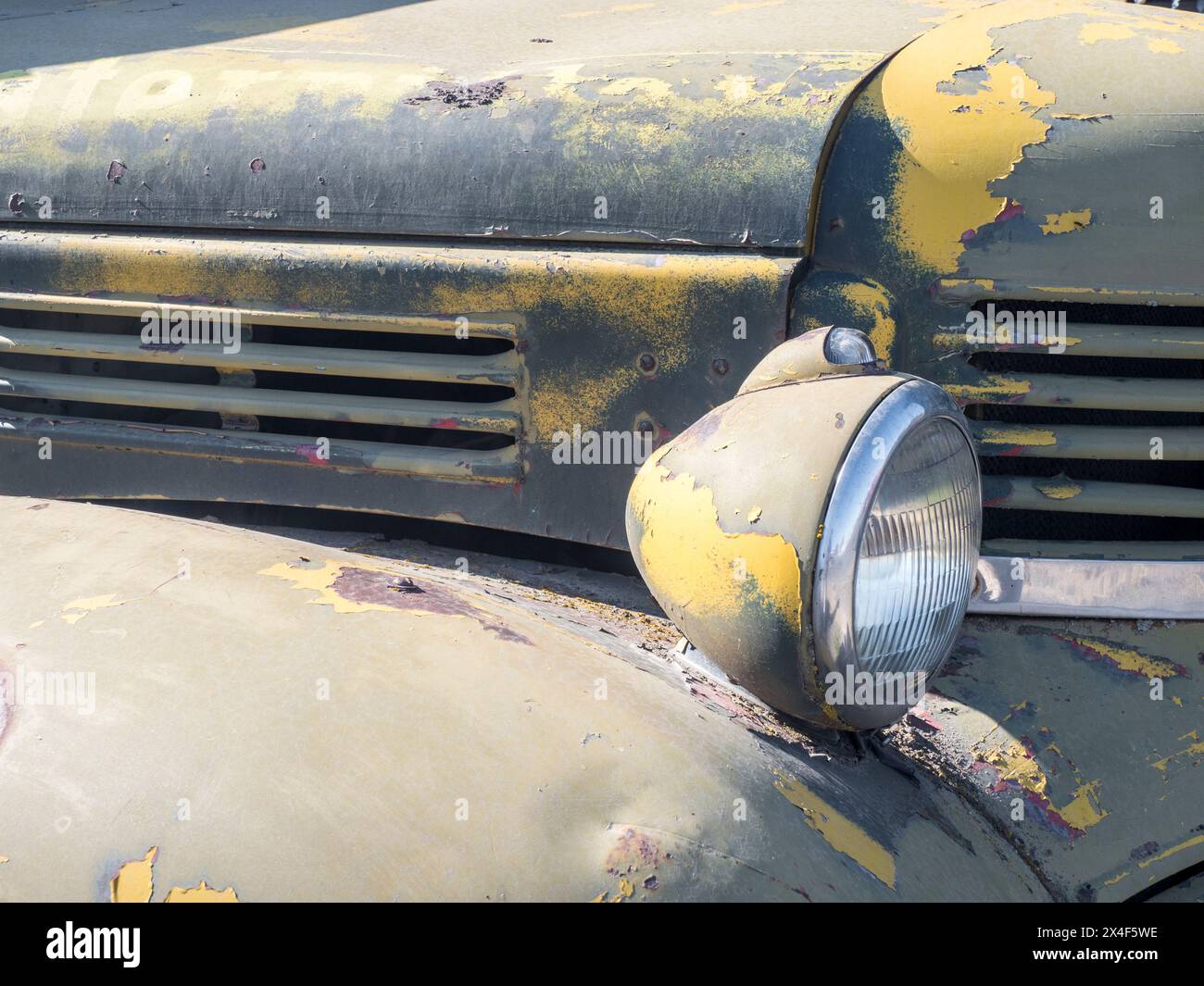 Dettaglio ravvicinato dei vecchi camion a Palouse. Foto Stock