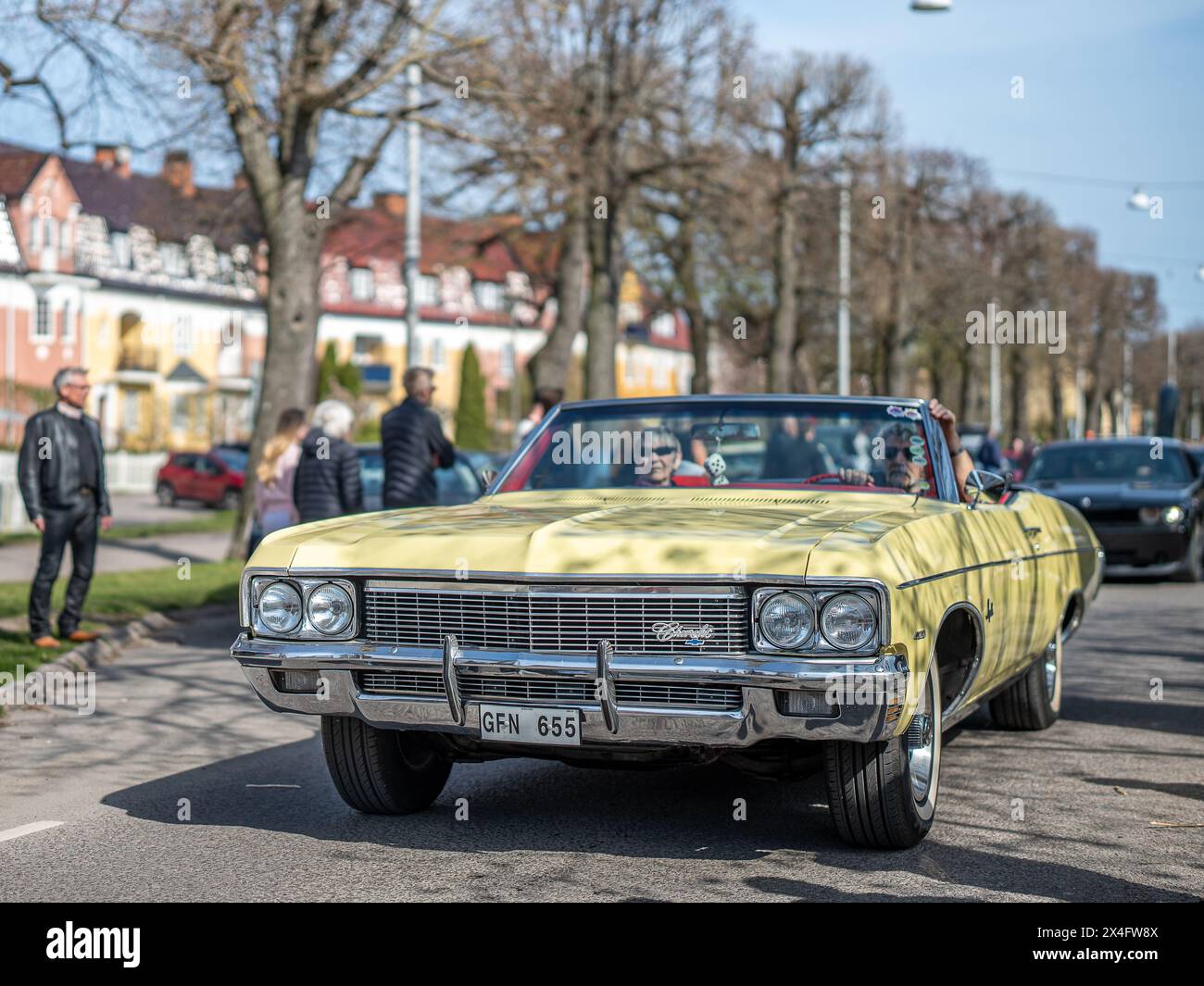 Chevrolet Impala 1970 alla sfilata di auto Classic che celebra la primavera del primo maggio 2024 a Norrköping, Svezia Foto Stock