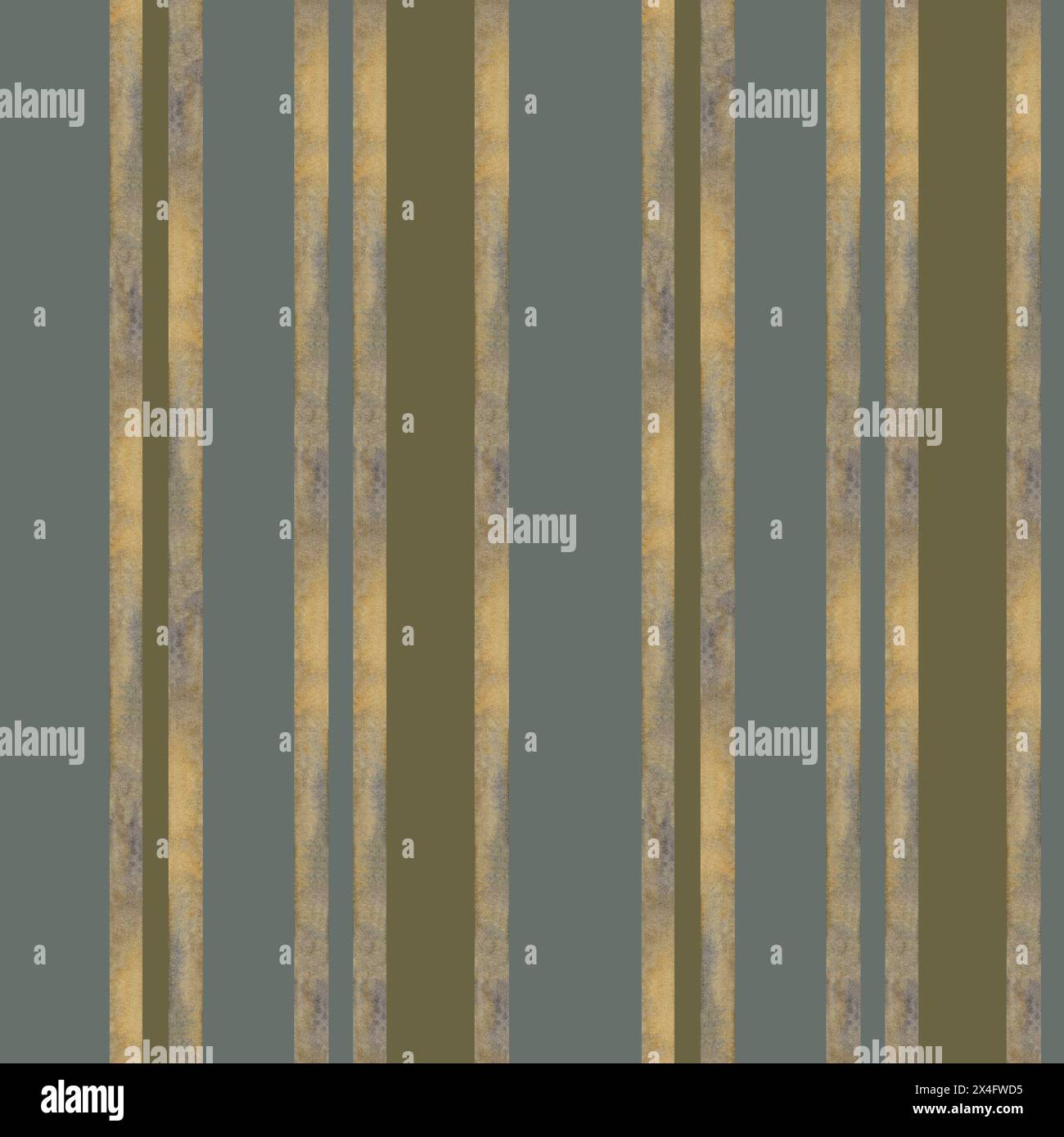 Motivo senza cuciture di strisce geometriche di nastro beige dorato di un vecchio set di scrittura vintage. Illustrazione acquerello per un modello per la giornata della conoscenza Foto Stock