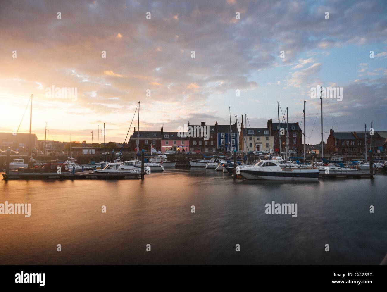 Arbroath Harbour, Anugs, Scozia. Foto Stock