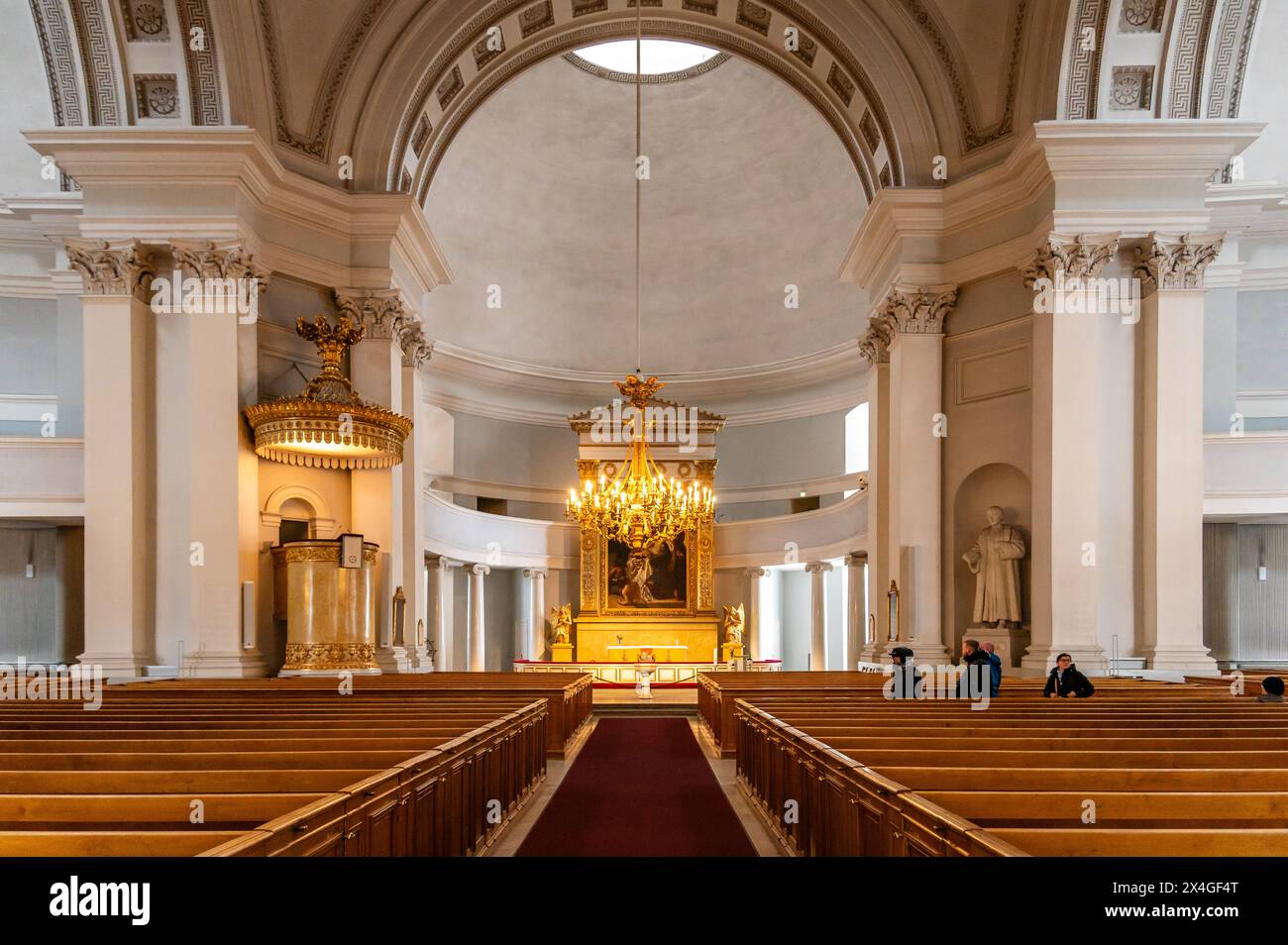 All'interno della cattedrale di Helsinki, Helsinki, Finlandia Foto Stock
