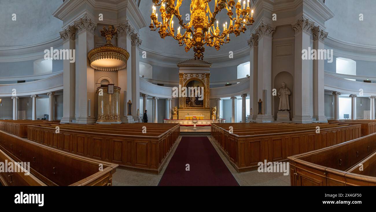 All'interno della cattedrale di Helsinki, Helsinki, Finlandia Foto Stock