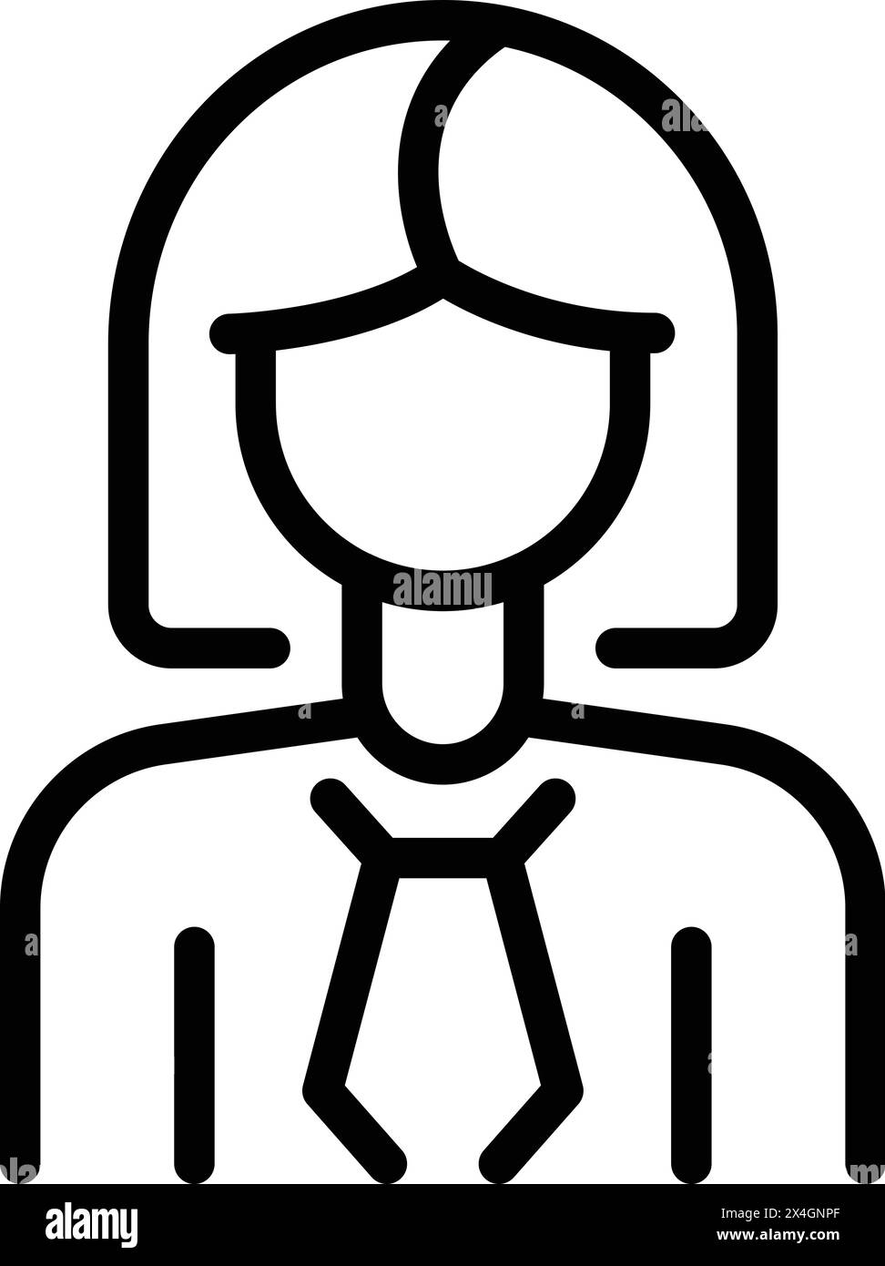 L'icona del pregiudizio misoginia delinea il vettore. Discriminazione delle donne. Giustizia disuguaglianza umana Illustrazione Vettoriale