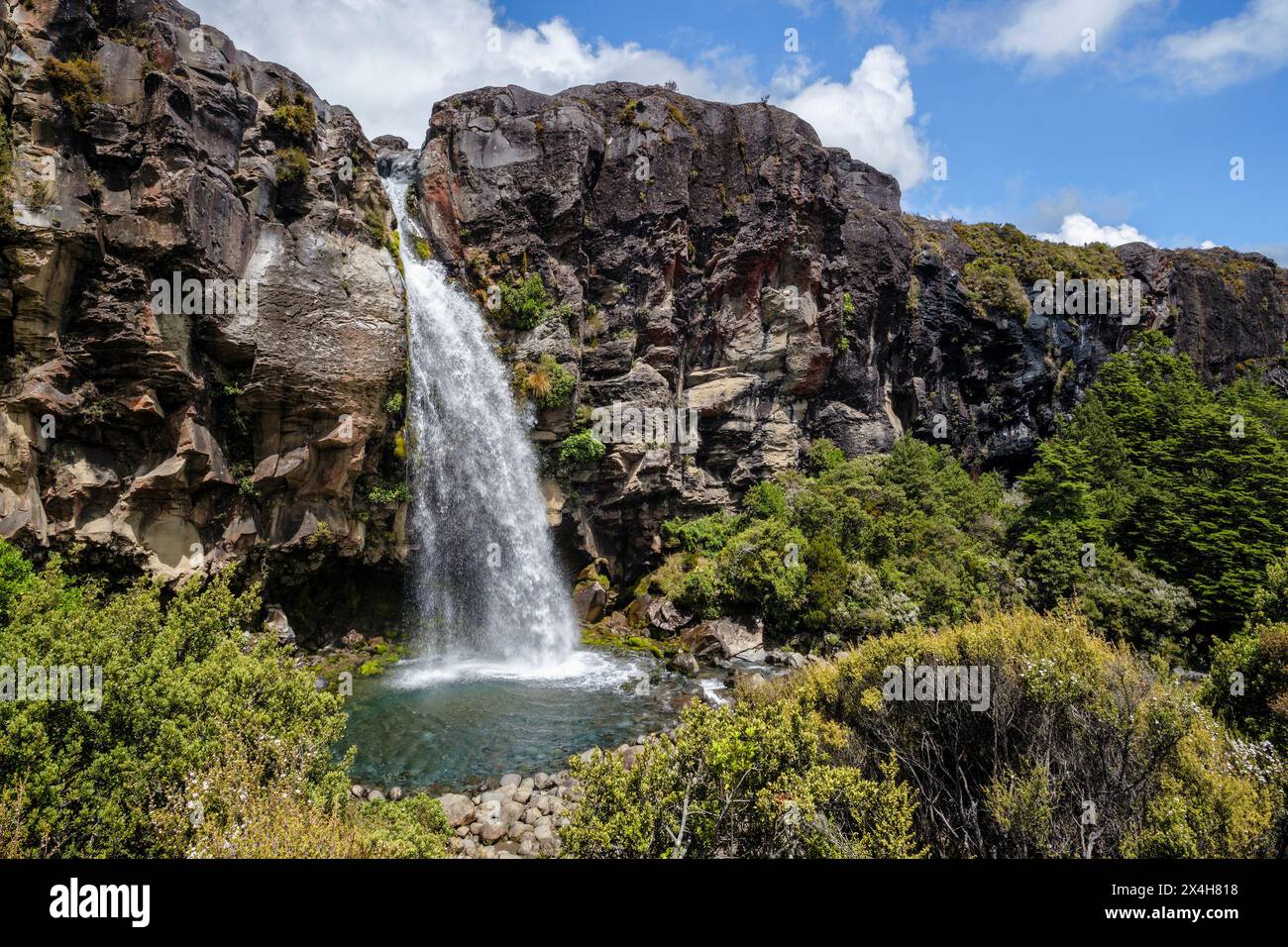 Cascate di Taranaki, Parco Nazionale di Tongariro, regione Manawatu-Whanganui, Isola del Nord, nuova Zelanda Foto Stock