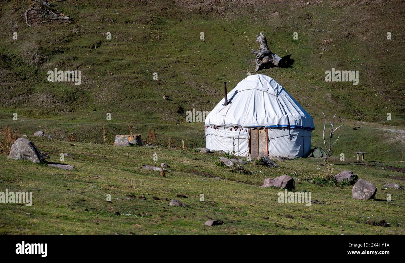 Yurt, Tuep Rajon, Kirghizistan Foto Stock