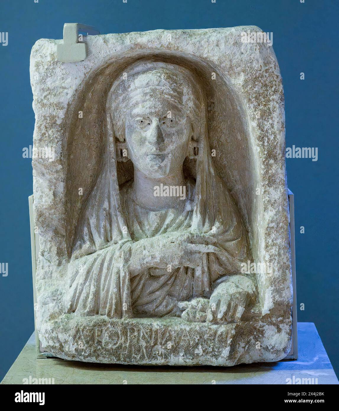 Stele romana, Museo del mosaico Zeugma, Gaziantep, Turchia Foto Stock