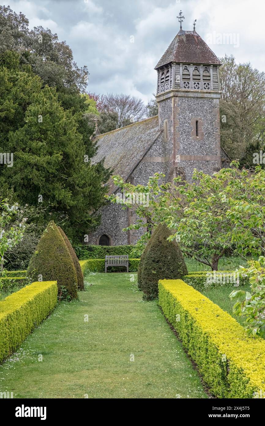 Chiesa di Ognissanti, Hinton Ampner Foto Stock