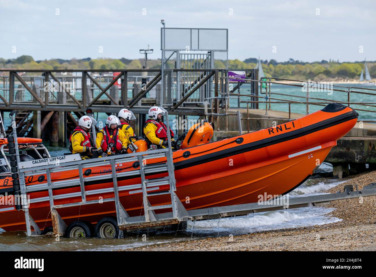 Battello di Classe B Atlantic con base alla stazione RNLI di Calshot. Foto Stock