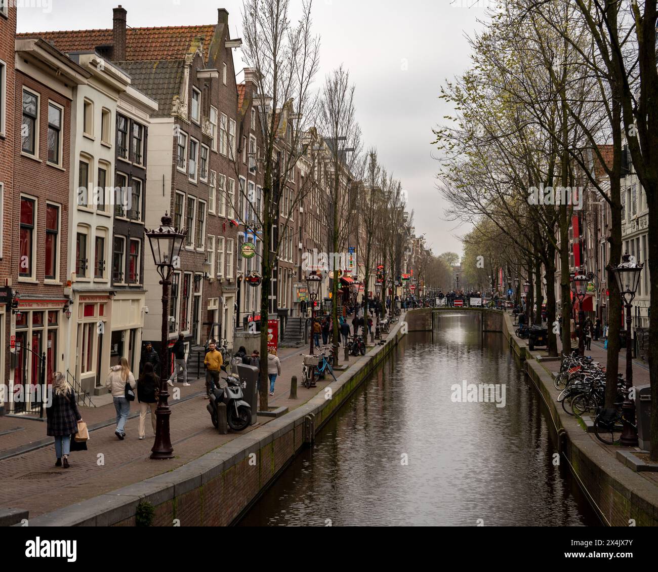 Quartiere a luci rosse di Amsterdam, Paesi Bassi Foto Stock