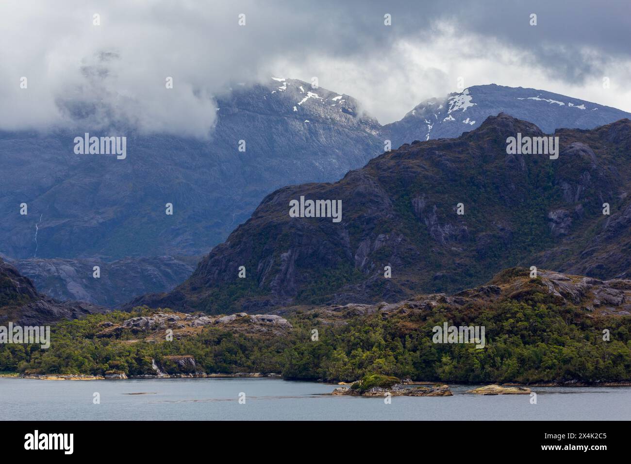 Inside Passage, fiordi cileni, Cile, Sud America Foto Stock