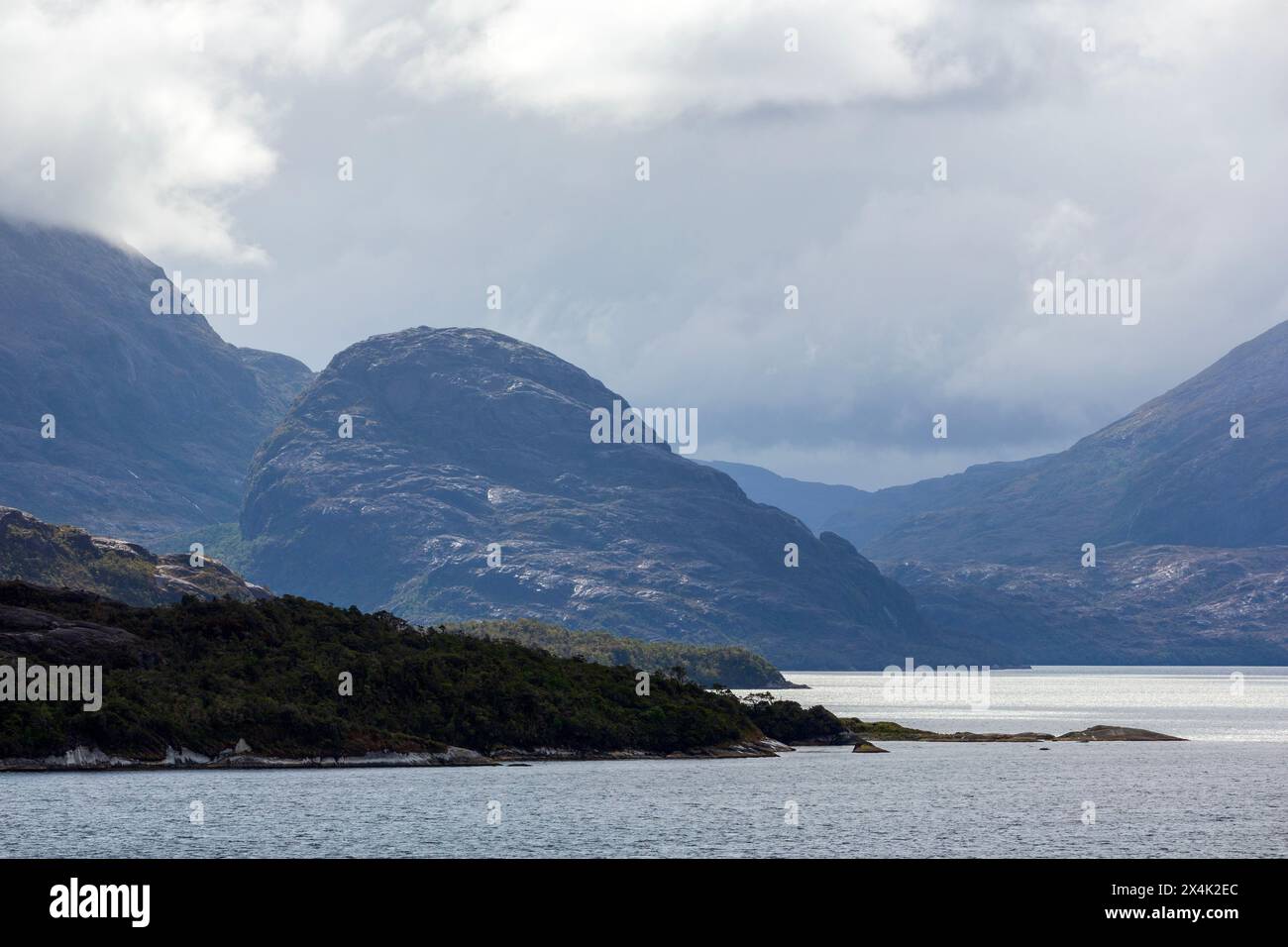 Inside Passage, fiordi cileni, Cile, Sud America Foto Stock