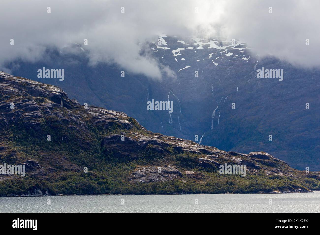 Inside Passage, fiordi cileni, Cile, Sud America Foto Stock