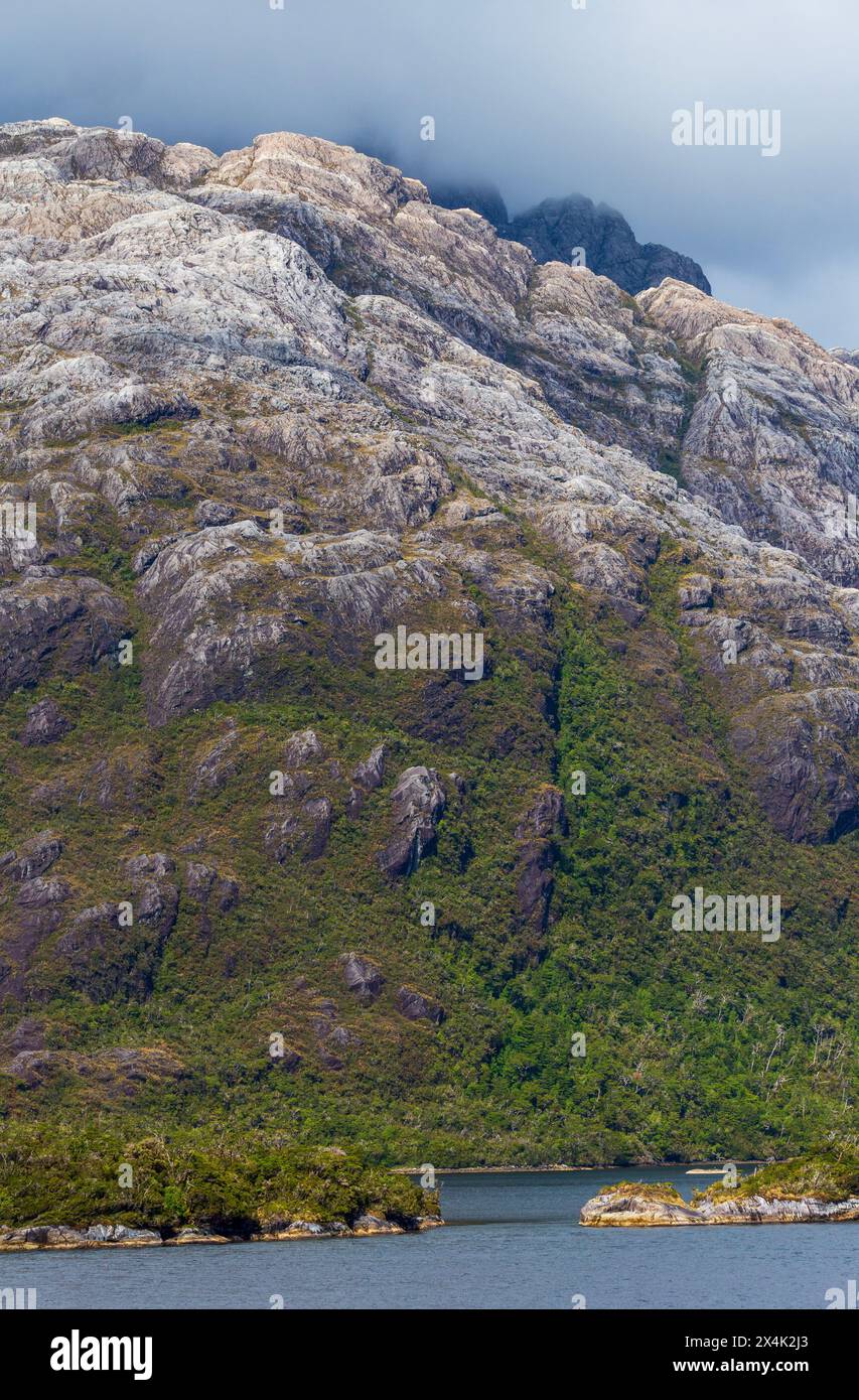 Inside Passage, fiordi cileni, Cile, Sud America Foto Stock