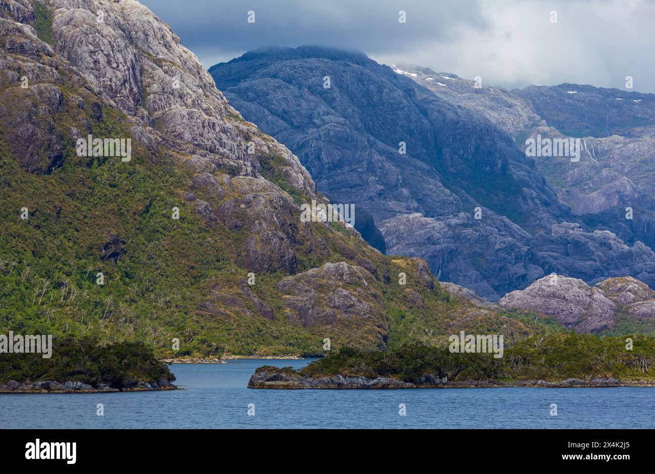 Inside Passage, fiordi cileni, Cile, Sud America Foto Stock