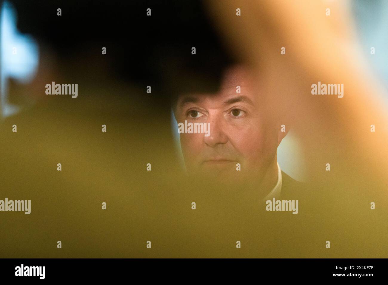 RIGA, LETTONIA. 30 aprile 2024. Geir Karlsen, CEO di Norwegian. La compagnia aerea norvegese apre la sua base presso l'aeroporto internazionale di riga (RIX). Foto Stock