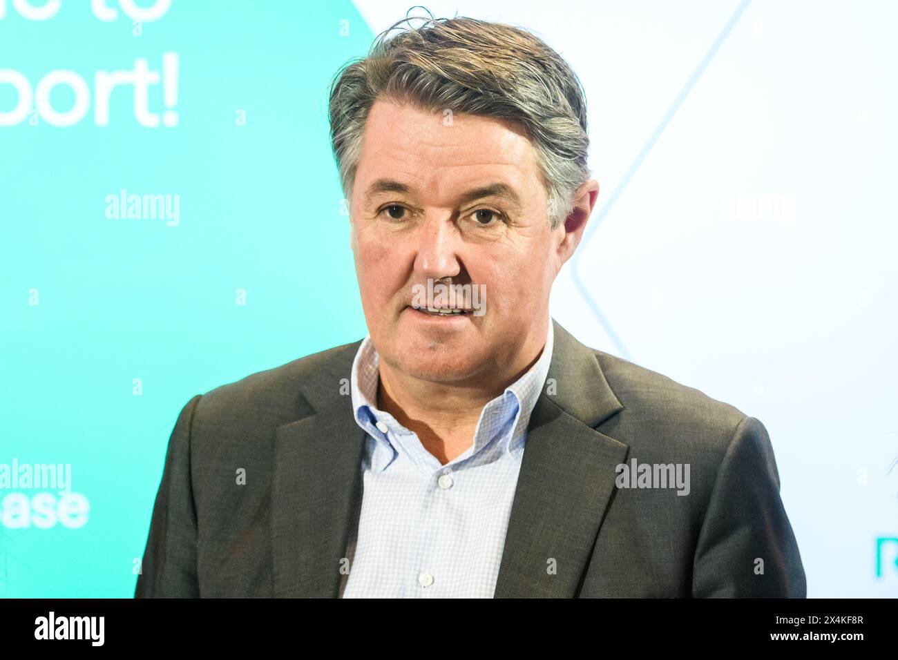 RIGA, LETTONIA. 30 aprile 2024. Geir Karlsen, CEO di Norwegian. La compagnia aerea norvegese apre la sua base presso l'aeroporto internazionale di riga (RIX). Foto Stock