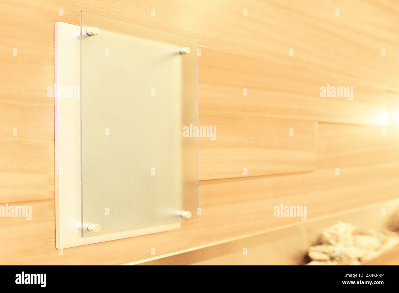 Logo Outdoor Sign Mockup for. Rendering 3D. Foto Stock
