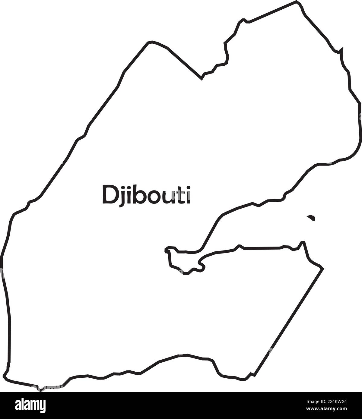 Mappa del paese di Gibuti, illustrazione vettoriale sfondo del disegno Illustrazione Vettoriale