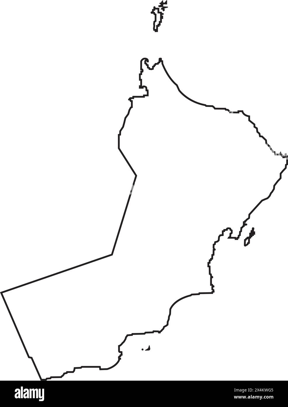 Icona mappa Oman, disegno simbolo illustrazione vettoriale Illustrazione Vettoriale