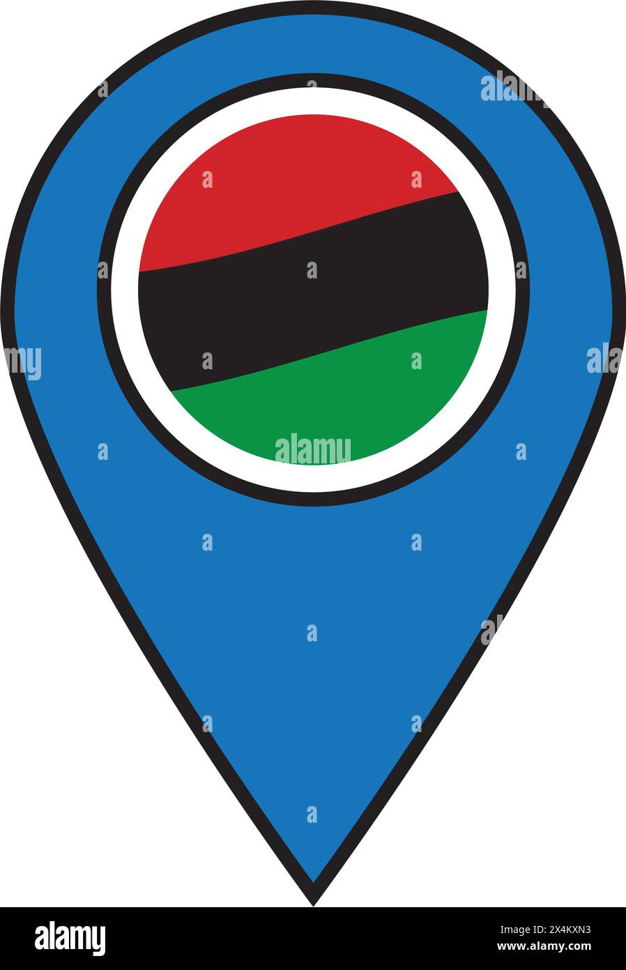 Icona mappa Libia, sfondo simbolo illustrazione vettoriale Illustrazione Vettoriale