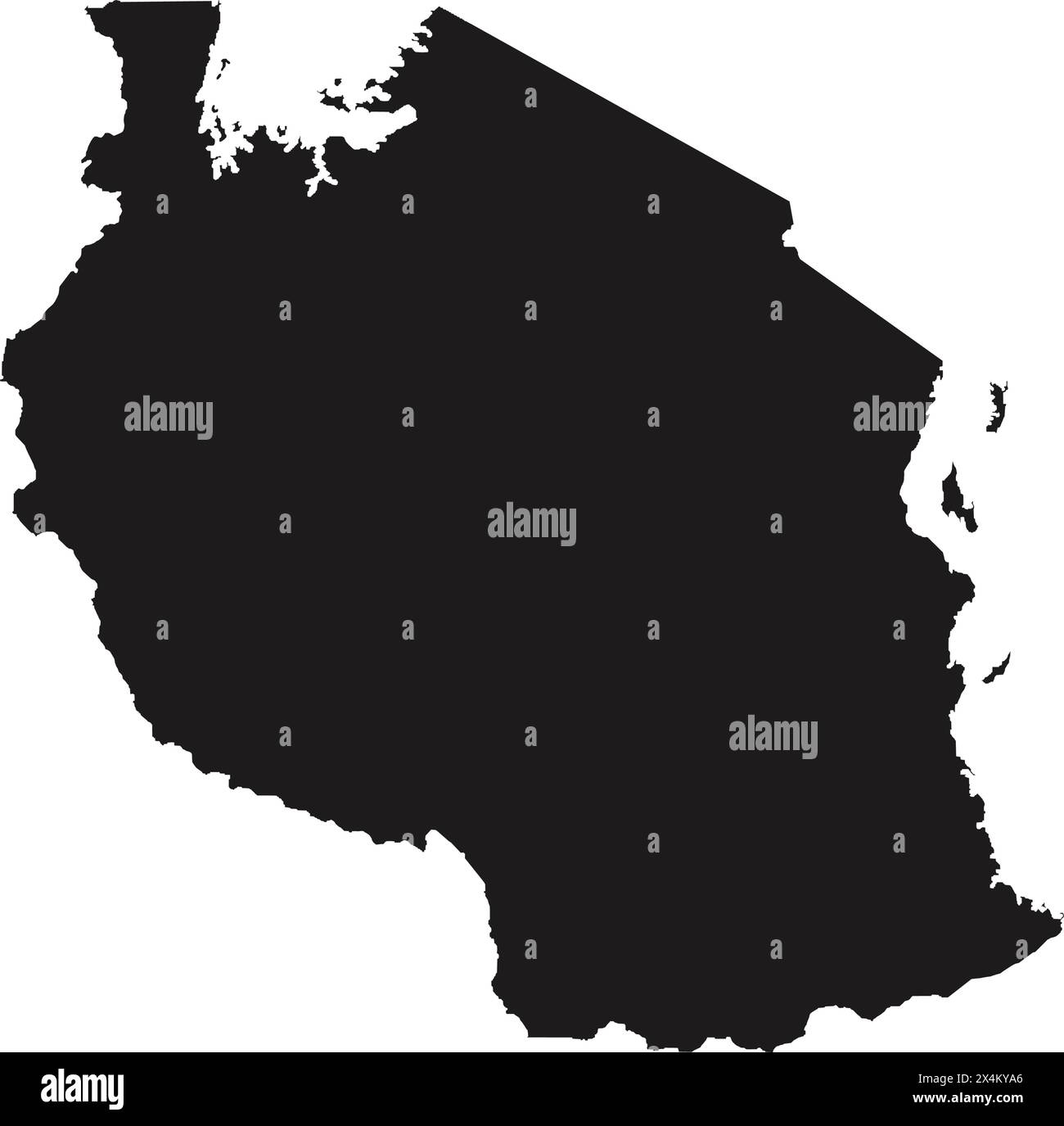 Icona mappa Tanzania, disegno modello illustrazione vettoriale Illustrazione Vettoriale