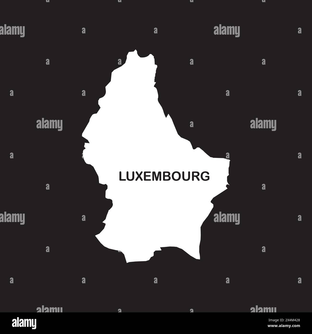 Immagine vettoriale dell'icona della mappa del Lussemburgo disegno del simbolo Illustrazione Vettoriale